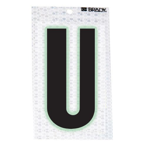 Brady 3000 - U Glow - In - The - Dark - Ultra Reflective Letter - U MTESolutions