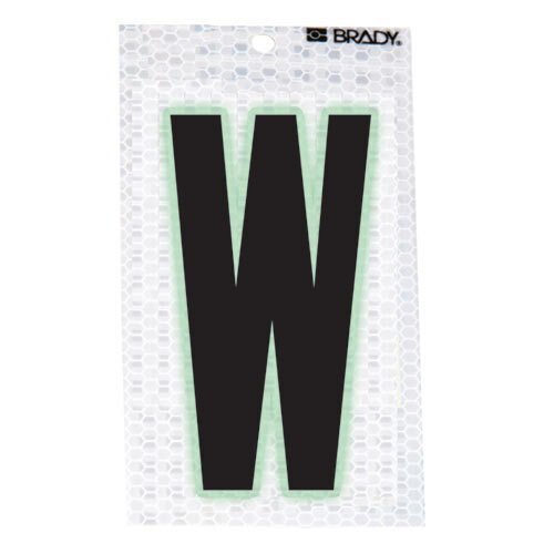 Brady 3000 - W Glow - In - The - Dark - Ultra Reflective Letter - W MTESolutions