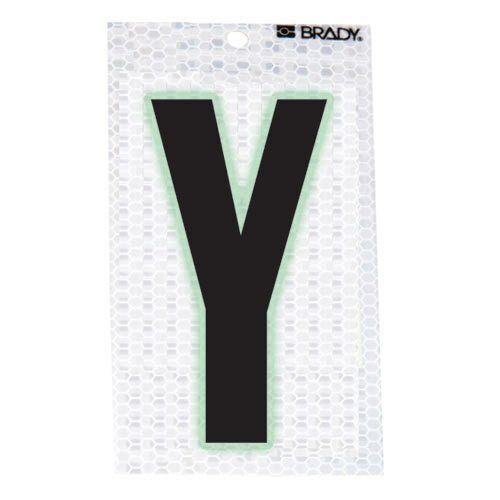 Brady 3000 - Y Glow - In - The - Dark - Ultra Reflective Letter - Y MTESolutions
