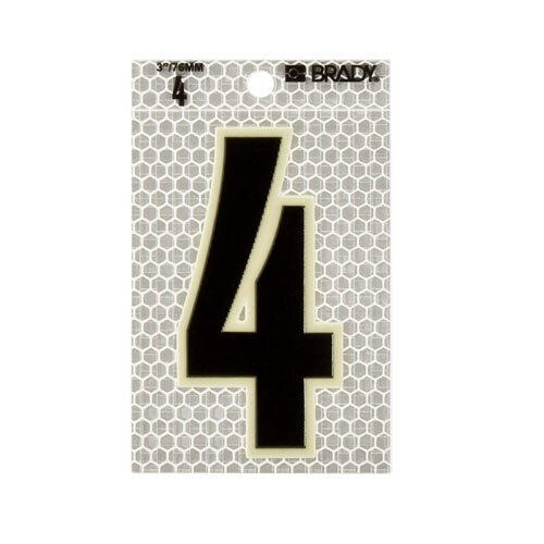 Brady 3010 - 4 Glow - In - The - Dark - Ultra Reflective Number - 4 MTESolutions