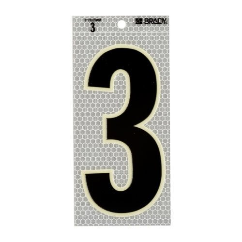 Brady 3020 - 3 Glow - In - The - Dark - Ultra Reflective Number - 3 MTESolutions