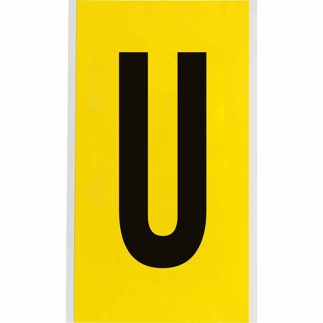 Brady 3470 - U 34 Series Indoor Repositionable Numbers And Letters, 6 in, Letter U MTESolutions