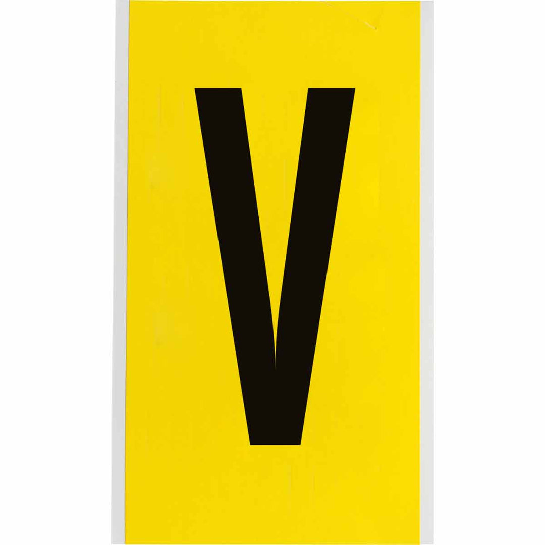 Brady 3470 - V 34 Series Indoor Repositionable Numbers And Letters, 6 in, Letter V MTESolutions