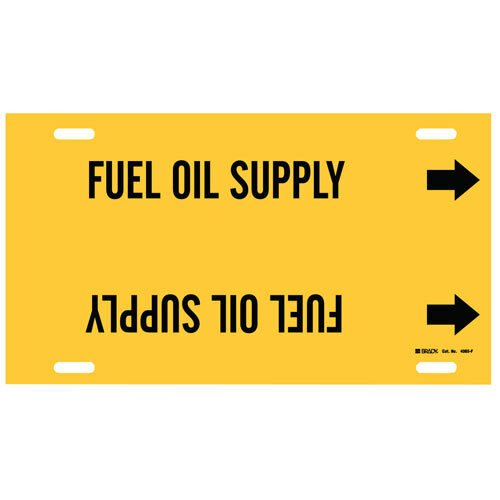 Brady 4065 - F Strap - On Fuel Oil Supply Pipe Marker 6 - 7.875 in MTESolutions