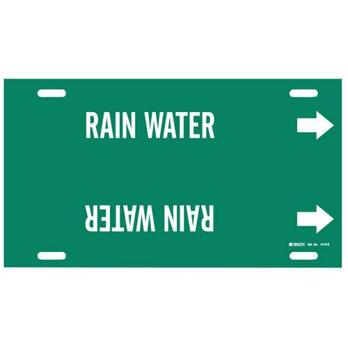 Brady 4115 - G Rain Water Strap - On Pipe Marker MTESolutions