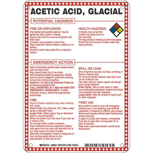 Brady 48840 Hazardous Material Sign MTESolutions