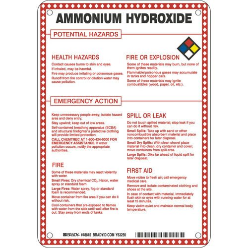 Brady 48845 Hazardous Material Sign MTESolutions