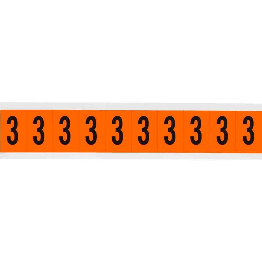 Brady 6570 - 3 APWA Outdoor Utility Numbers & Letters, 2 in, Number 3 MTESolutions