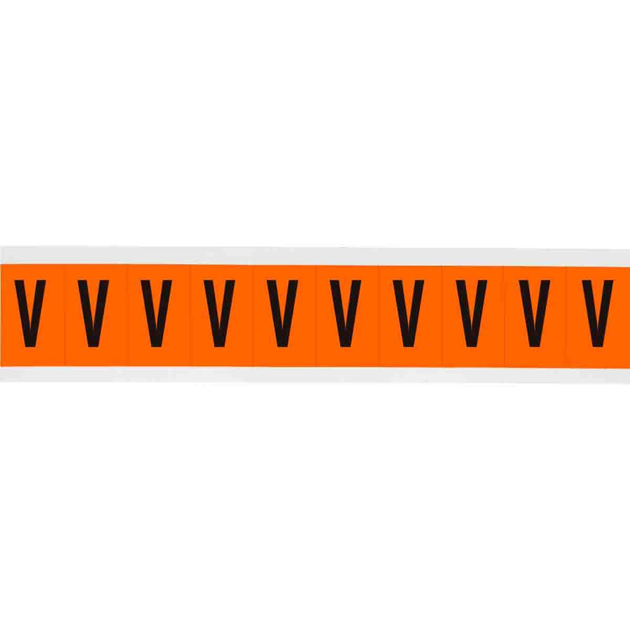 Brady 6570 - V APWA Outdoor Utility Numbers & Letters, 2 in, Letter V MTESolutions