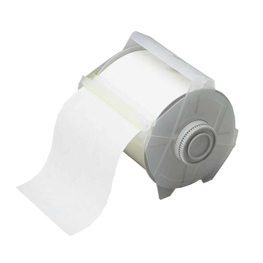 Brady 76610 GlobalMark Continuous High Performance Polyester Labels, Clear, 4 in x 100 ft MTESolutions