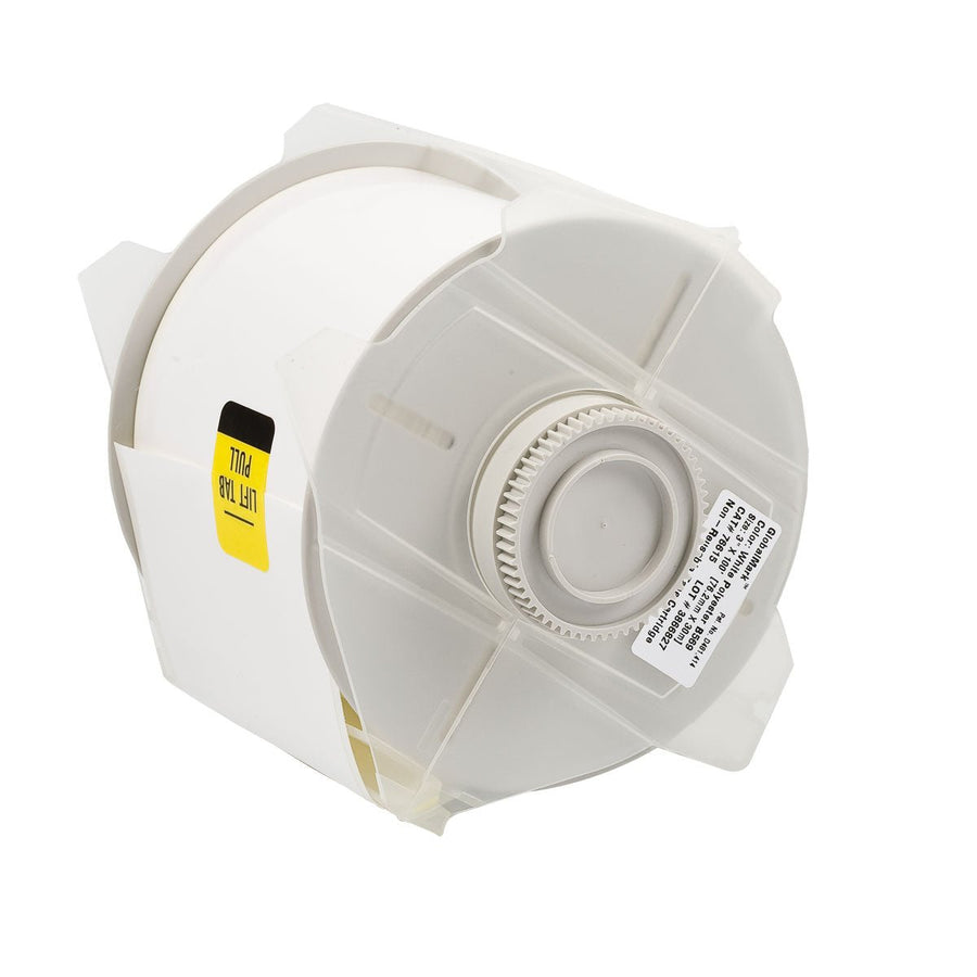Brady 76615 GlobalMark Continuous High Performance Polyester Labels, White, 3 in x 100 ft MTESolutions