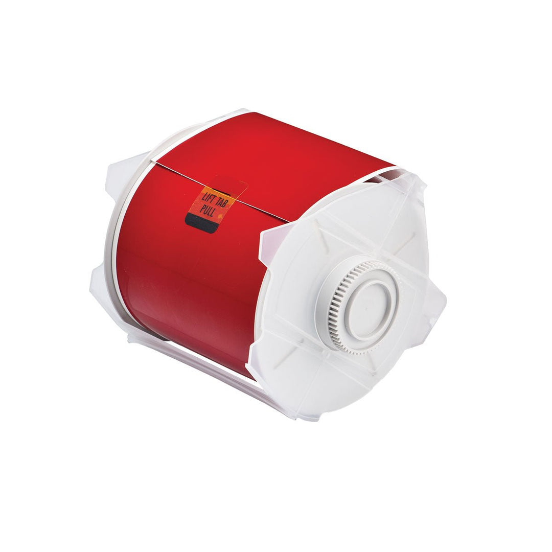 Brady 76623 GlobalMark Continuous High Performance Polyester Labels, Red, 4 in x 100 ft MTESolutions