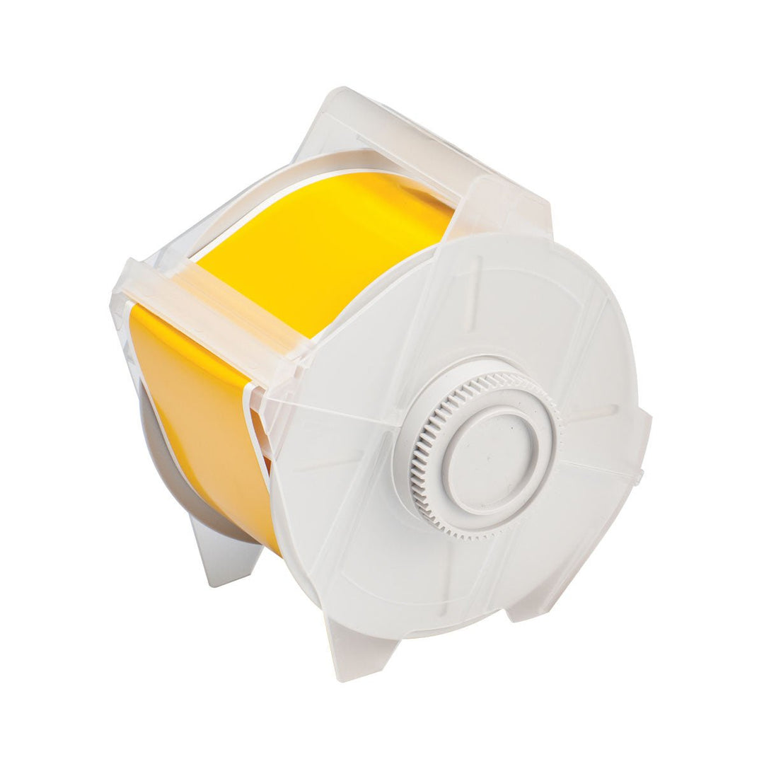Brady 76702 Repositionable Multi - Purpose Vinyl Label Tape for GlobalMark Printer, Yellow, 2.25 in x 100 ft MTESolutions