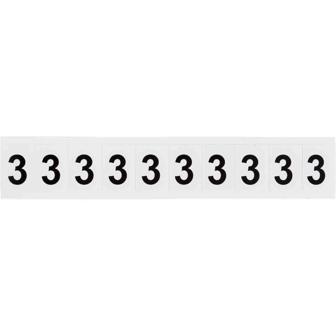 Brady 9713 - 3 97 Series Indoor - Outdoor Number & Letters, 1 in, Number 3 MTESolutions
