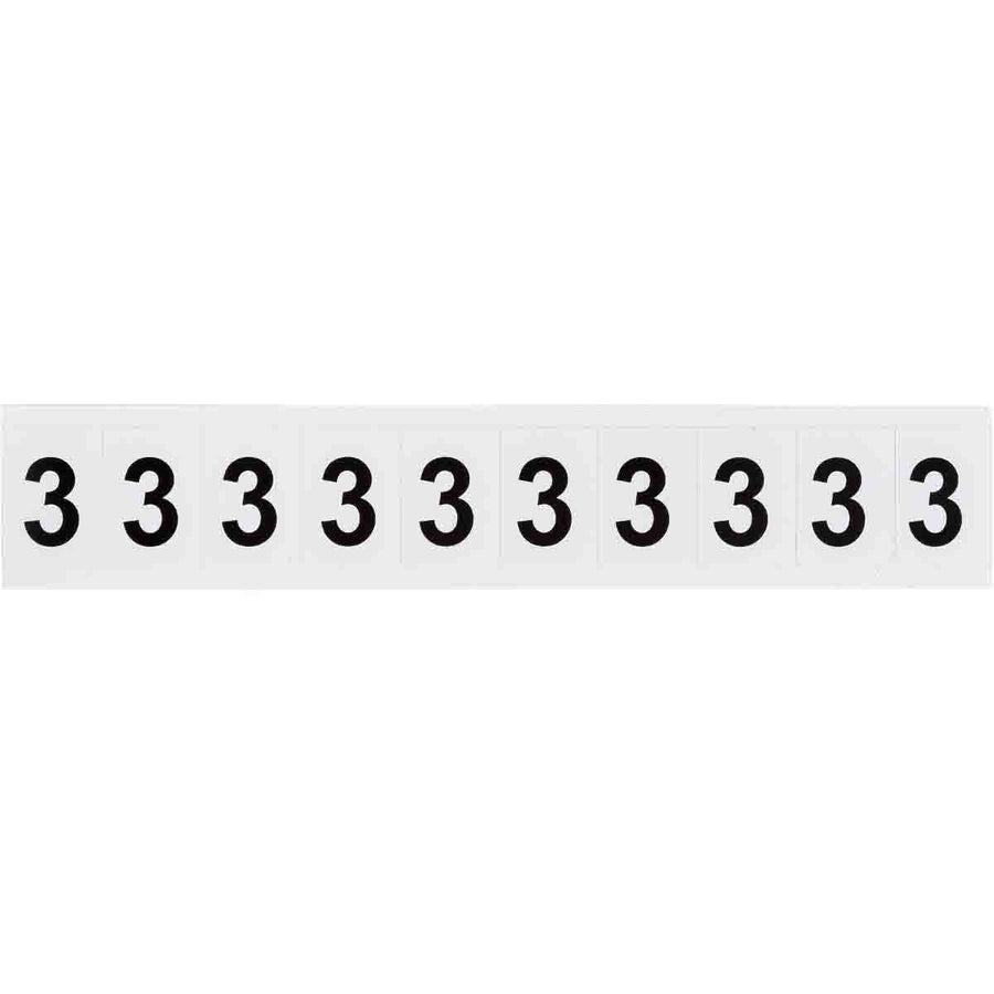 Brady 9713 - 3 97 Series Indoor - Outdoor Number & Letters, 1 in, Number 3 MTESolutions