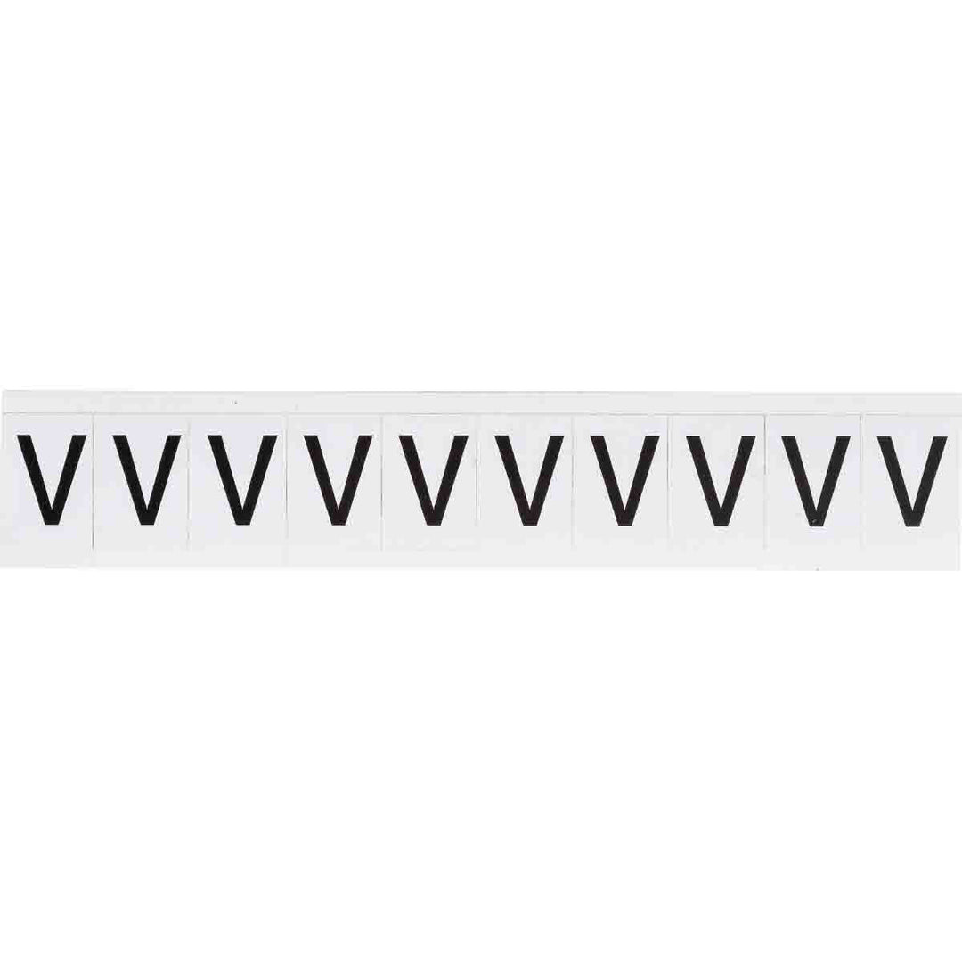 Brady 9713 - V 97 Series Indoor - Outdoor Number & Letters, 1 in, Letter V MTESolutions