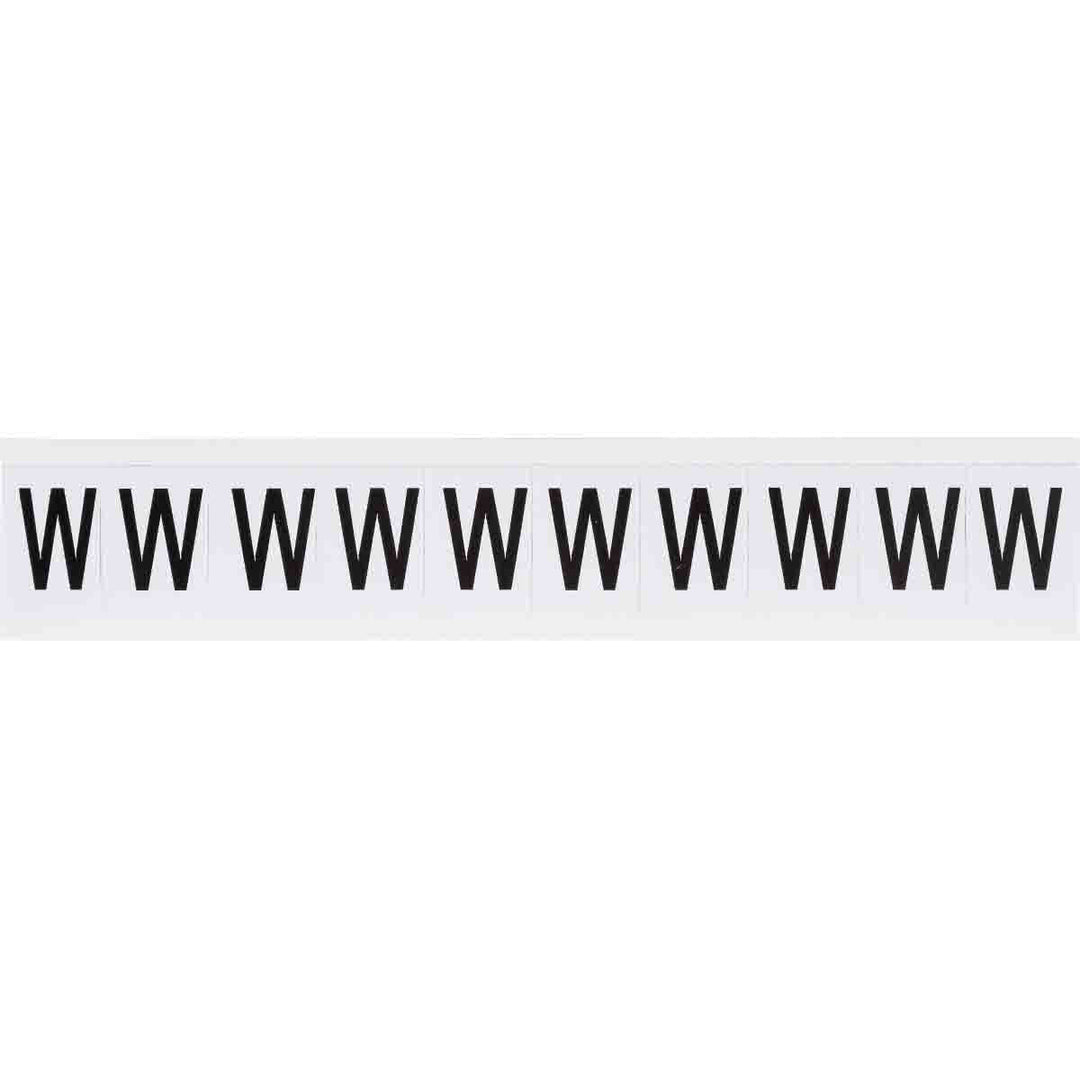 Brady 9713 - W 97 Series Indoor - Outdoor Number & Letters, 1 in, Letter W MTESolutions