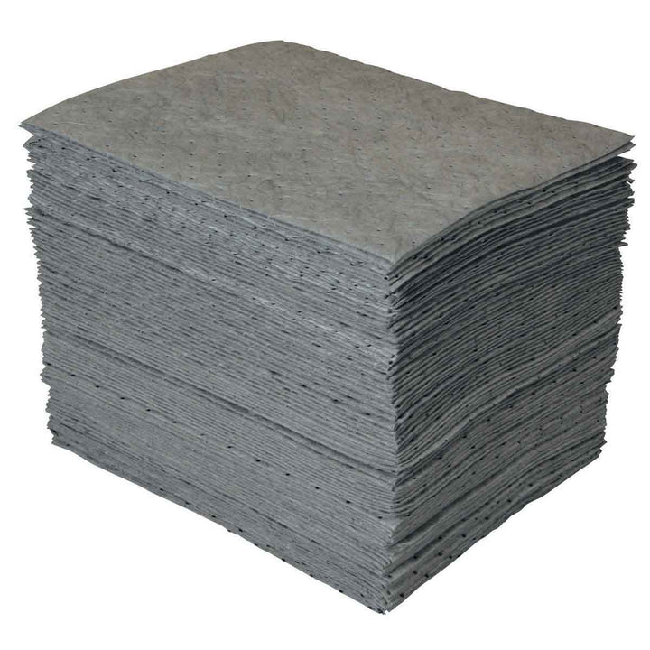 Brady GP100, Universal Absorbent Pads, Heavy Weight, 15" x 19", Absorbency Capacity 30 gal, Case of 100 Pads MTESolutions