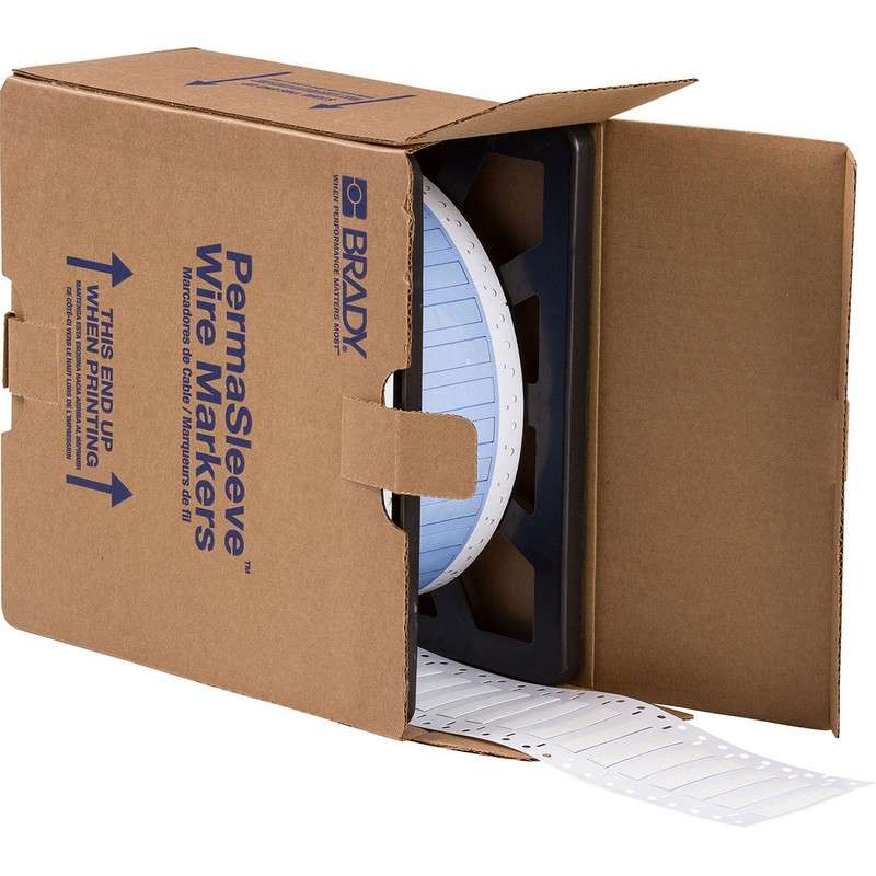 Brady, PS - 250 - 2 - WT, IP Series Wire Marking Sleeves, B - 342, 5000 per Roll, 8 - 16 AWG, White MTESolutions