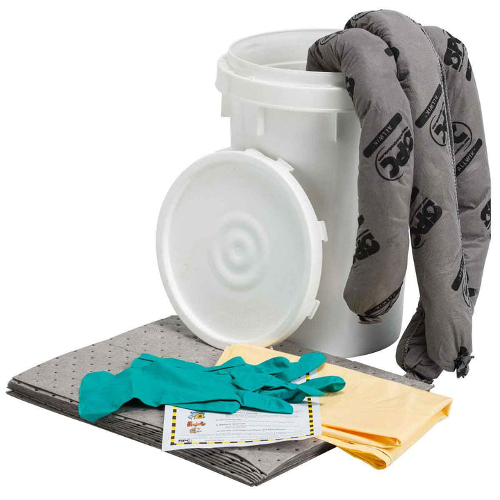 Brady SKA - BKT - TAA, ALLWIK 6.5 - Gallon Bucket Spill Control Kit - Universal Application, TAA Approved MTESolutions