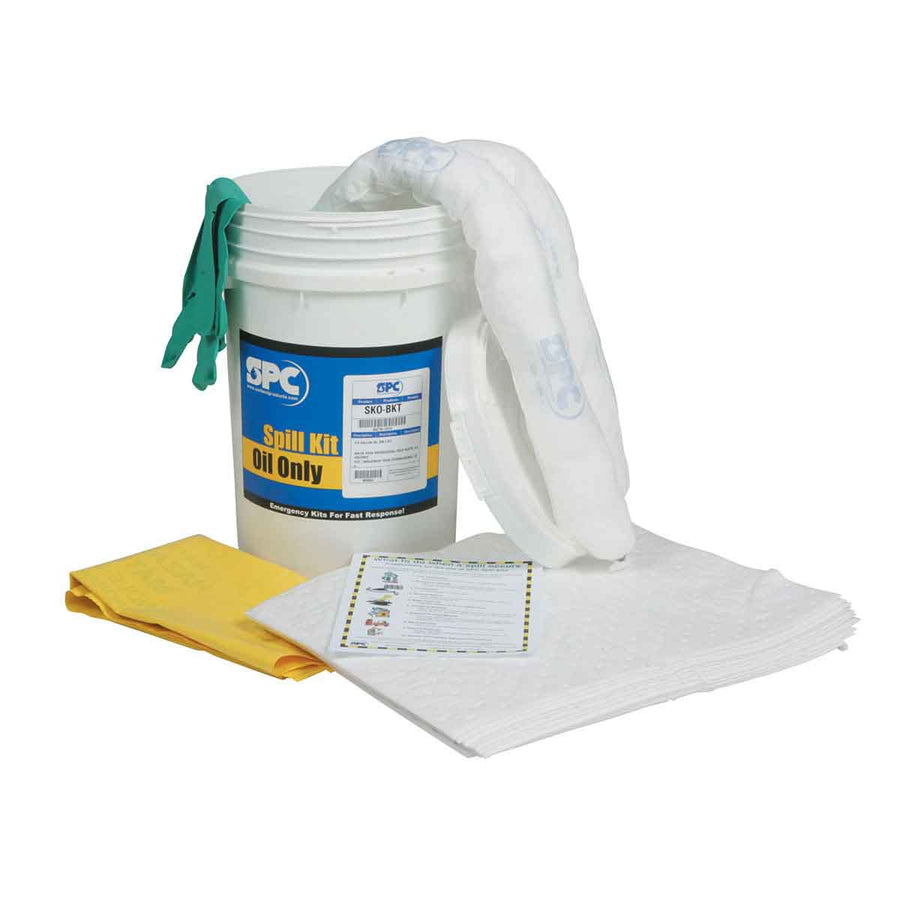 Brady SKO - BKT, 6.5 - Gallon Bucket Spill Control Kit - Oil Only Application MTESolutions