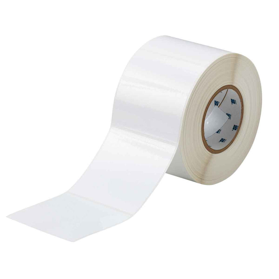 Brady, THT - 161 - 423 - 1, Harsh Environment Multi - Purpose Polyester Labels for 3" Core Printers - 4" x 4", White MTESolutions
