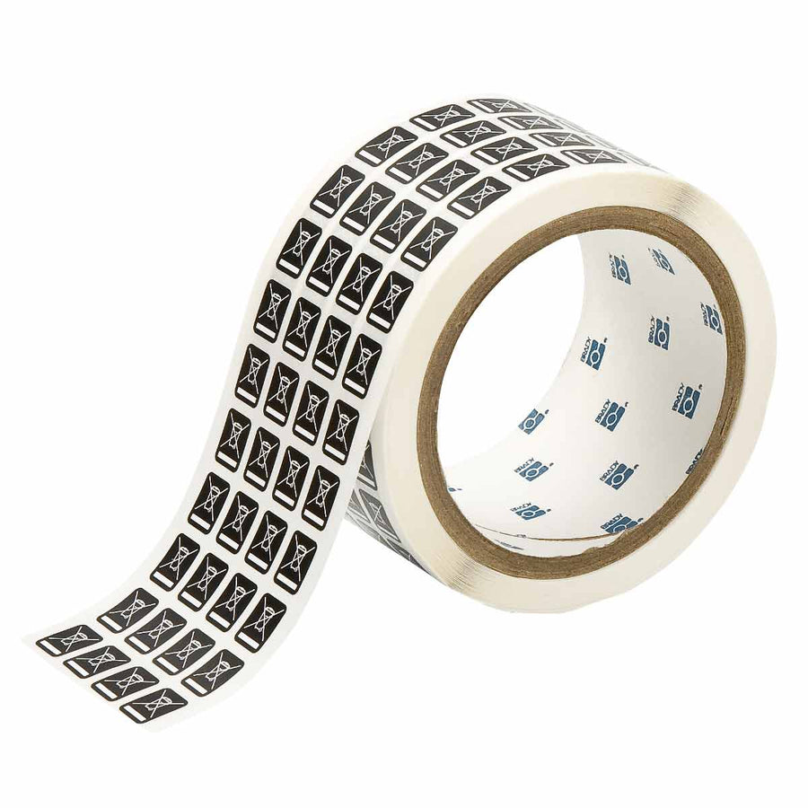 Brady, WEEE - 1 - 5 - BK, WEEE Identification Labels, 0.5 X 0.4 in, B - 8423, 5000 per Roll, White on Black MTESolutions