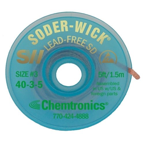 Chemtronics 40 - 3 - 5 Soder - Wick ESD - Safe Lead - Free Desolder Braid MTESolutions
