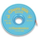 Chemtronics 5 - 5L Chem - Wik Rosin Flux Desoldering Wick - 25 bobbins per case. 1.5mm 5 Ft MTESolutions