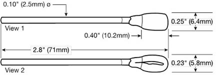 Chemtronics 51121, Coventry Pillow - Tip Swabs, 25 Swabs/Bag MTESolutions