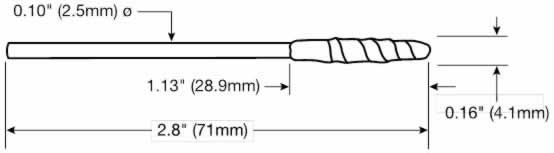 Chemtronics 51353, Coventry Diamond Swabs, 3 inch, 100 Swabs/Bag MTESolutions