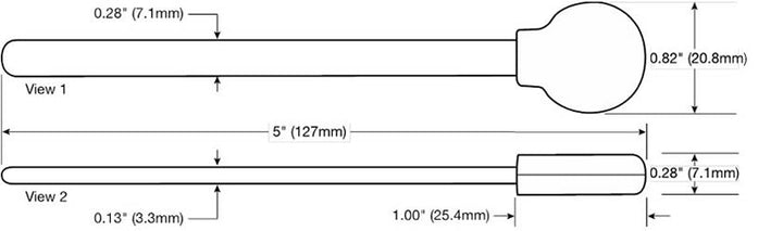 Chemtronics CF1050, Foamtip Swabs, Round, 50 Swabs/Bag MTESolutions