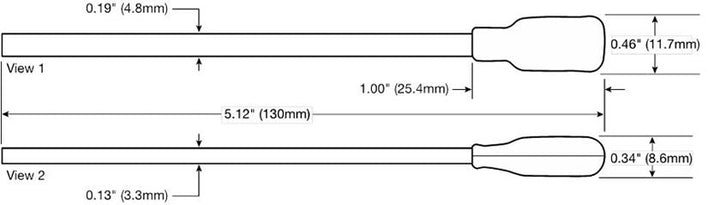 Chemtronics CF2050, Foamtip Swabs, Rectangular, 50 Swabs/Bag MTESolutions