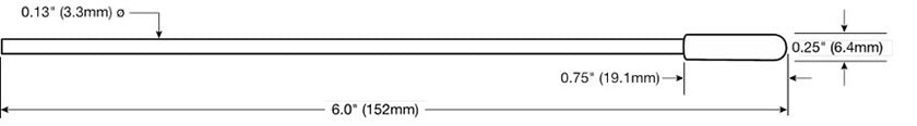Chemtronics CF3050, Foamtip Swabs, Rectangular, 50 Swabs/Bag MTESolutions