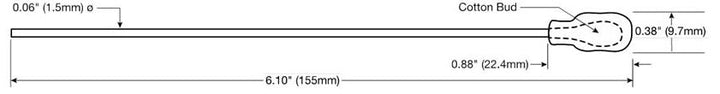 Chemtronics CF50, Foamtip Swabs, 50 Swabs/Bag MTESolutions