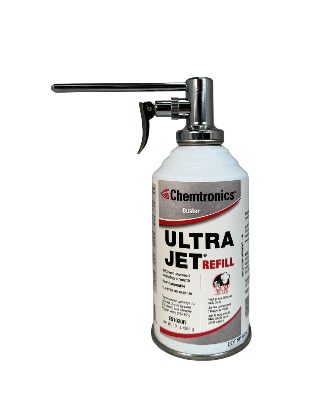 Chemtronics ES1020K Ultrajet Duster System, Aerosol Kit with Chrome Trigger Valve, Case of 12 MTESolutions