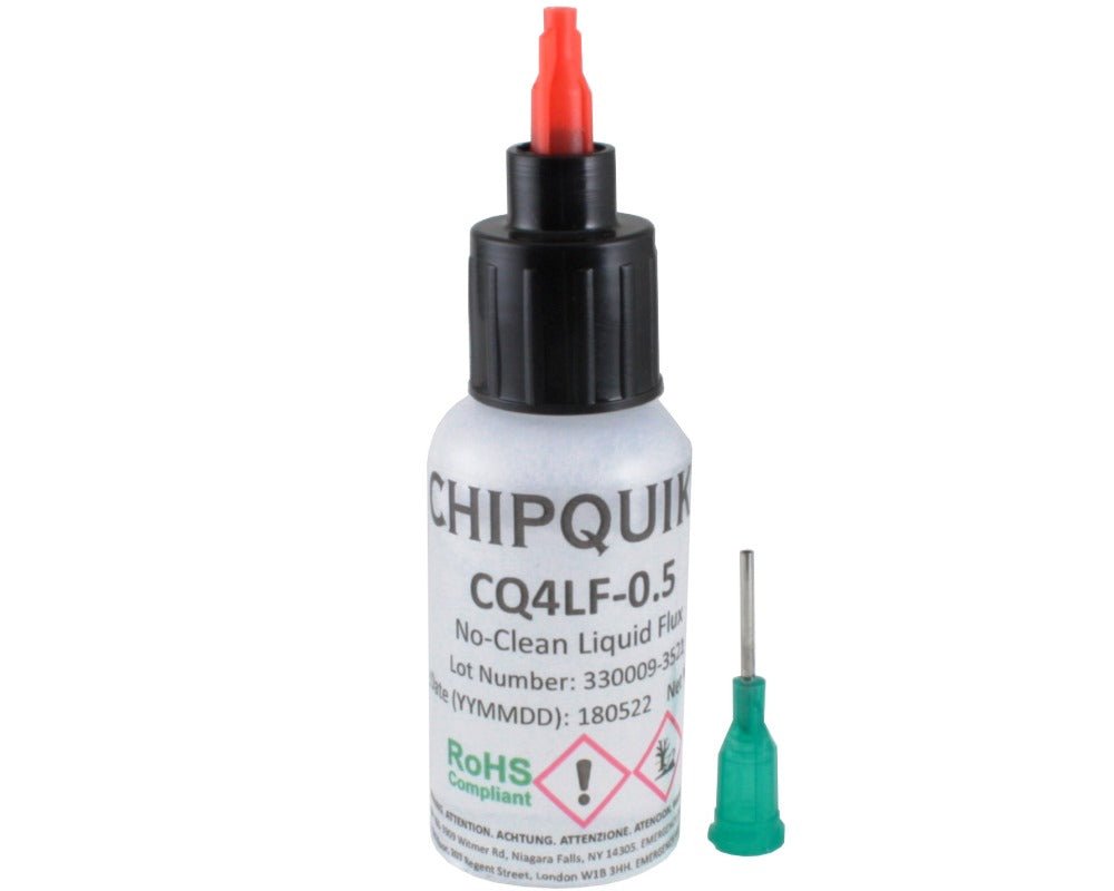 Chip Quik CQ4LF - 0.5, Liquid Flux No - Clean in 15ml (0.5oz) Squeeze Bottle w/ Tip MTESolutions