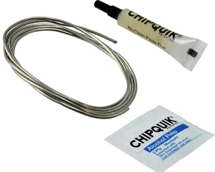 Chip Quik SMD1, SMD Removal Kit (Chip Quik Alloy 2.5ft, flux, alcohol pads) Leaded MTESolutions