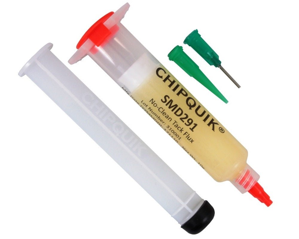 Chip Quik SMD291, Tack Flux No Clean in a 10cc Syringe w/ Plunger & Tip MTESolutions