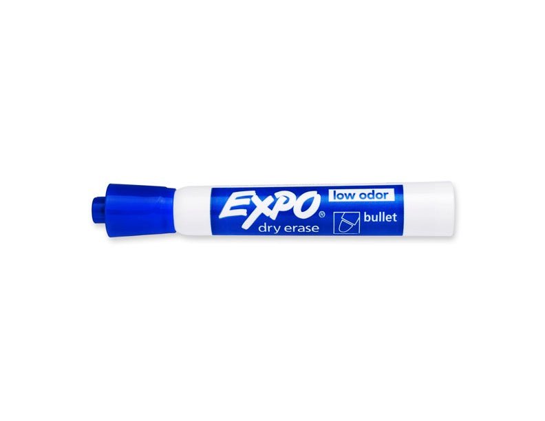 Columbia Cleanroom 700 - 9592 - BLU Blue cleanroom dry erase marker, bullet tip - 12/CS MTESolutions