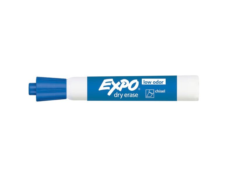 Columbia Cleanroom 700 - 9594 - BLU Blue cleanroom dry erase marker, chisel tip - 12/CS MTESolutions