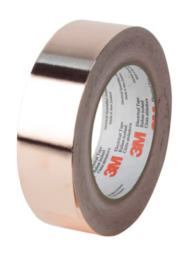3M 7000132709 EMI Copper Foil Shielding Tape 1194, 1/4 in x 36 yd (6,35 mm x 33 m), 36 per case