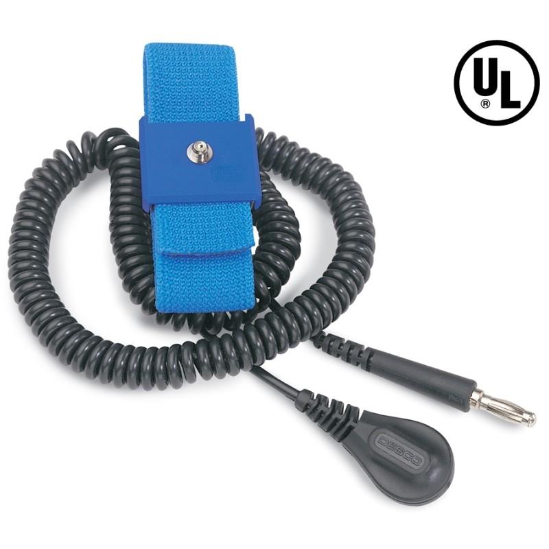 Desco 09069 Elastic Adjustable Wrist Strap With 12' Coil Cord MTESolutions