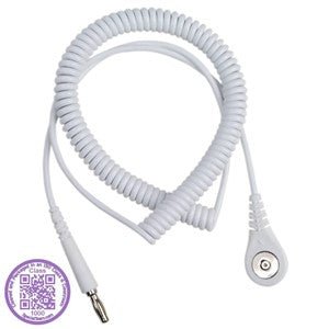 Desco 09208, Jewel MagSnap Coil Cord, White, 6', Class 1000 Packaging MTESolutions