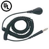 Desco 09682 Relaxed Retraction Coil Cord With Banana Plug, 20' MTESolutions