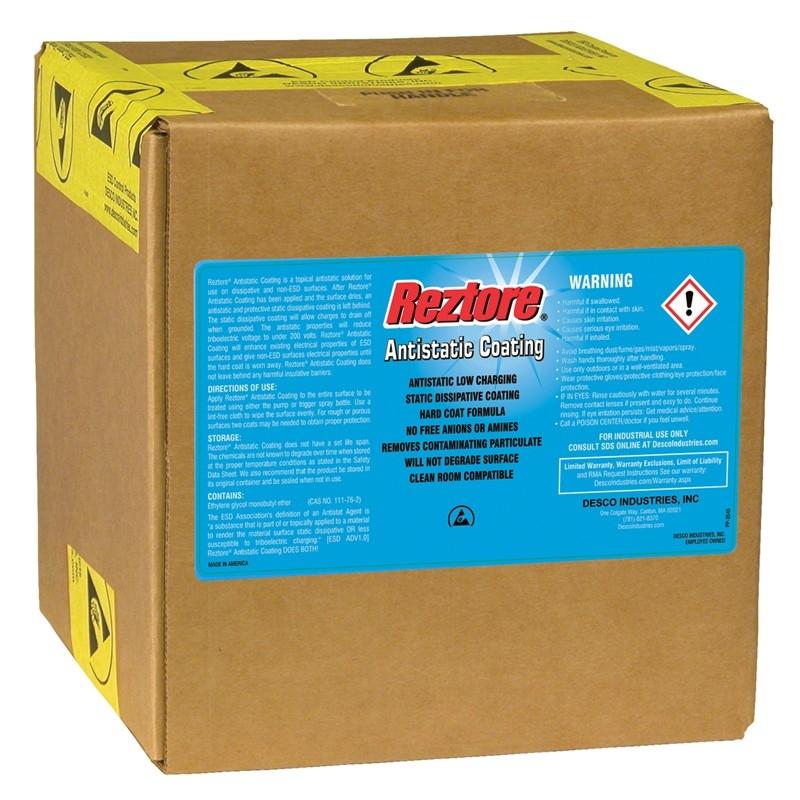 Desco 10418 Reztore Esd - Safe Topical Liquid, 2.5 Gallon Cube Bag - In - Box MTESolutions