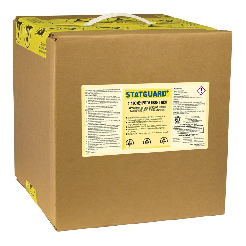 Desco 10512 Statguard Esd - Safe Floor Finish, 5 Gallon Cube Bag - In - Box MTESolutions