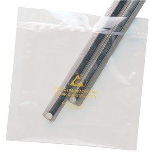 Desco 13886, Statfree Bag, Clear, Zip, 9" x 13", 100 EA/PK MTESolutions
