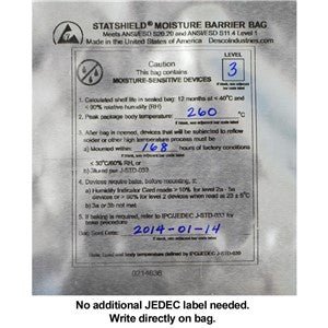 Desco 13964, Statshield Foil MBB, 4 MIL, 16" x 18", 100 EA/PK MTESolutions