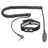 Desco 19690 Dual - Wire Adjustable Elastic Wrist Strap W/ 6' Right Angle Cord MTESolutions